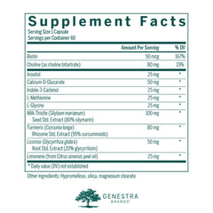 Genestra Brands Liver Support capsules close-up highlighting convenient daily detox support