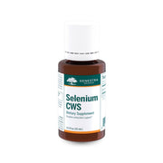 Genestra Brands Selenium CWS bottle pour showing easy direct dosing for daily antioxidant support