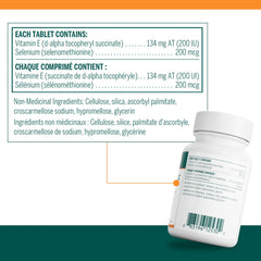 Genestra Selenium + E bottle pour showing convenient daily supplementation