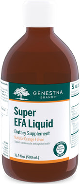 Genestra Brands Super EFA Liquid bottle shows a professional omega blend for daily wellness.