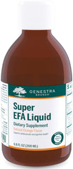Genestra Super EFA Liquid bottle on desk for daily omega-3 support