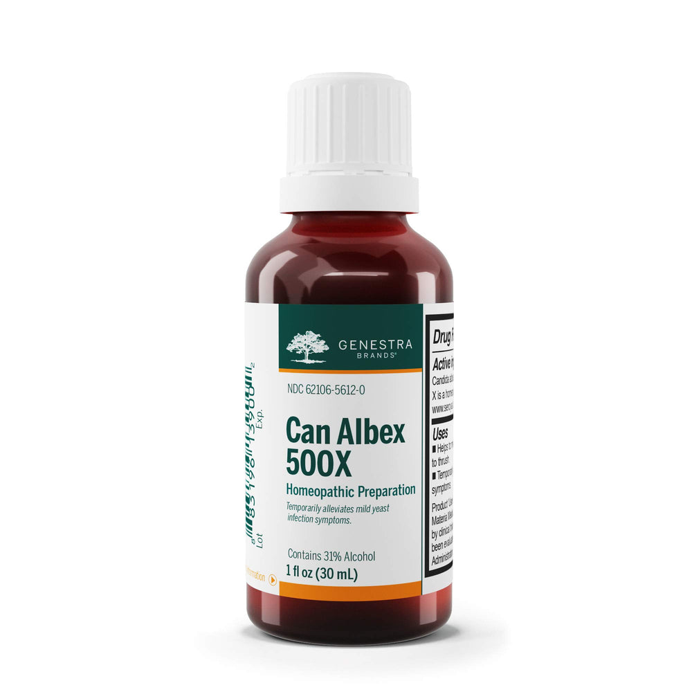Genestra Can Albex 500X bottle ready for home use and dosing