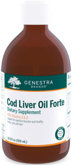 Genestra Cod Liver Oil Forte bottle front view suggests bone and skin health support
