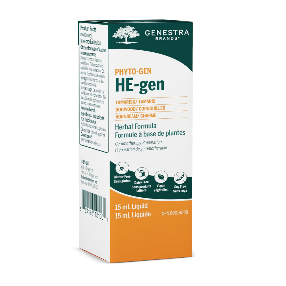 Genestra Hemo-gen bottle front view suggests a herbal blend for circulatory support.