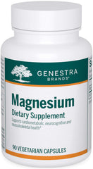 Genestra Brands Magnesium Aspartate bottle on a clean surface for convenient daily supplementation.
