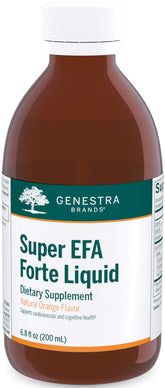 Genestra Super EFA Forte Liquid bottle with orange flavor for daily omega-3 support.