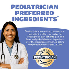 Genexa Children's Clean Acetaminophen cherry liquid captures kid-friendly flavor