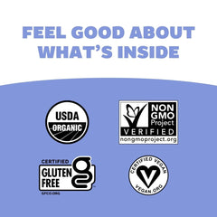 Genexa Calm Keeper packaging shows vegan, gluten-free, non-GMO ingredients.