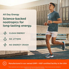 Packaging beside gym gear promotes workout-focused energy.