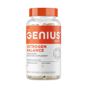 The Genius Brand Genius Estrogen Balance bottle front for daily hormone support.