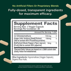 Grape seed extract close-up as part of Genius Estrogen Balance for circulatory support.