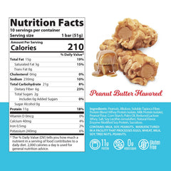 Genius Gourmet SKIPPY-inspired bar, close-up of crunchy peanuts and creamy center.