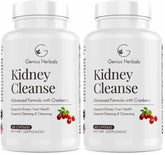 GENIUS HERBALS Kidney Cleanse bottle front view highlighting premium urinary health formula.
