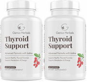 GENIUS HERBALS Thyroid Support bottle front view showing branding and label