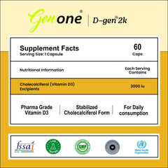 Genone DGen 2k capsules being poured for daily use.