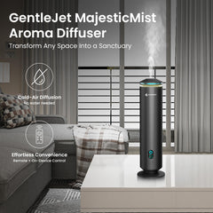 GentleJet MajesticMist in-use in a large room demonstrates strong, evenly distributed fragrance without cords.