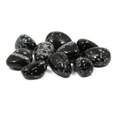 GeoFossils Snowflake Obsidian tumble stone, 20-25mm, ideal for mindful moments and gifting