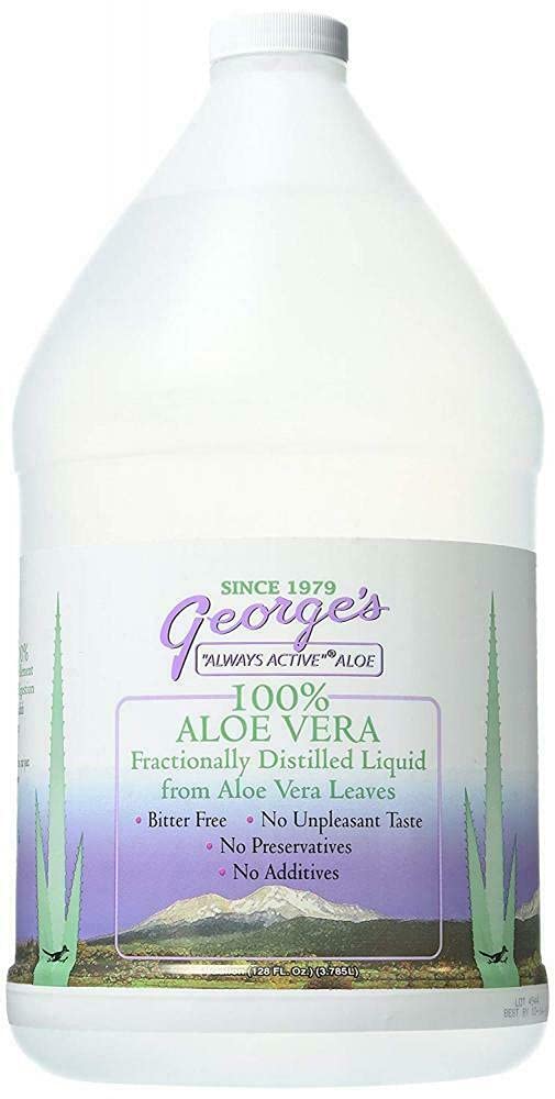 George's Always Active Aloe bottle pour for quick, neutral hydration.