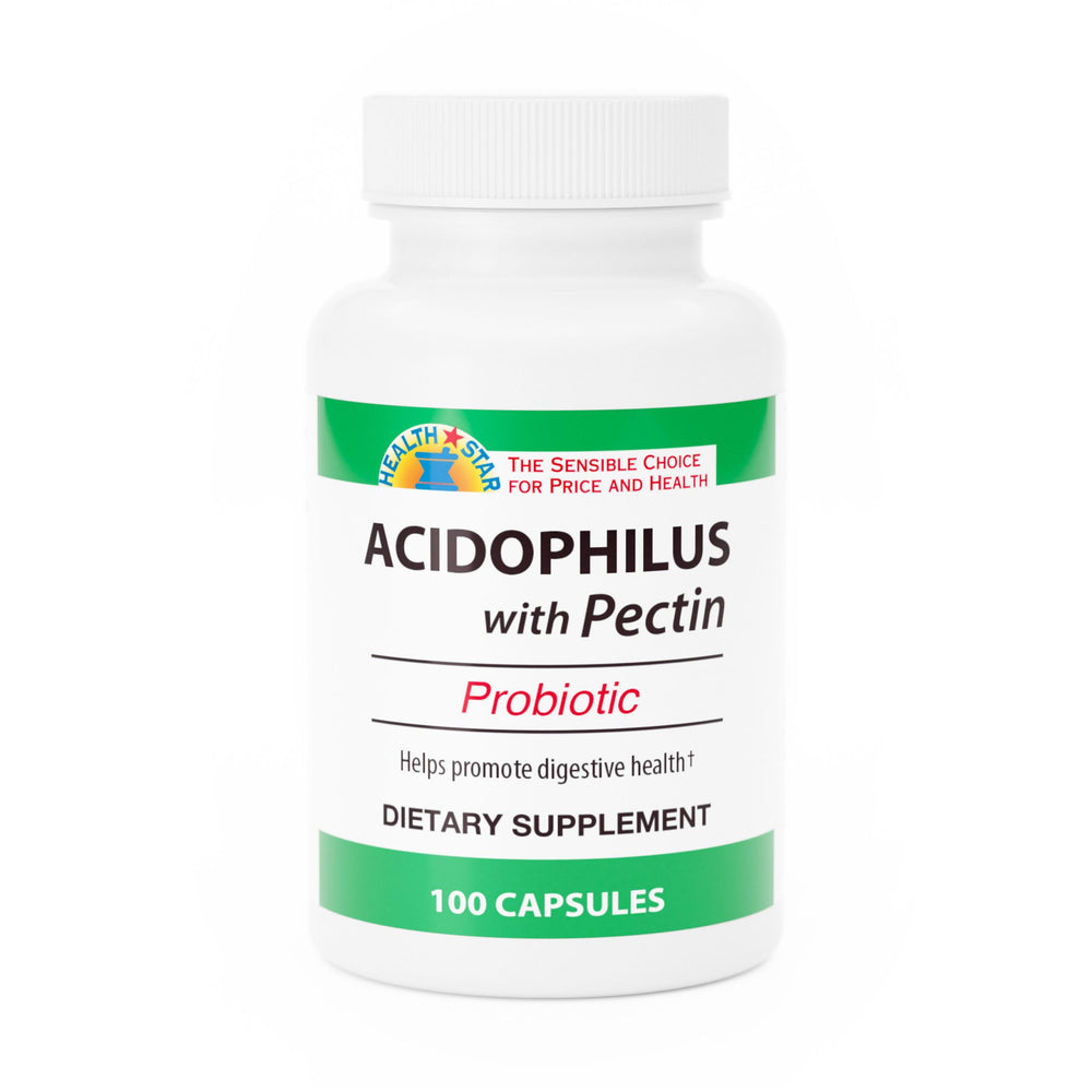 GeriCare Acidophilus with Pectin bottle front view for digestive balance.