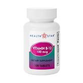 GeriCare B-12 100mcg tablets bottle front for daily wellness support