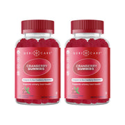 GeriCare Cranberry Gummies bottle highlighting urinary health and antioxidant support.