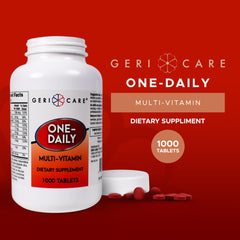 GeriCare One-Daily bottle on table during morning routine.