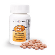 GeriCare One-Daily multivitamin bottle for daily immune and energy support.