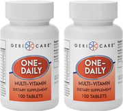 GeriCare One-Daily multivitamin bottle with packaging for convenient daily nutrition.