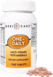 GeriCare One-Daily multivitamins bottle for daily wellness and broad support.