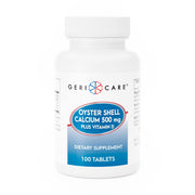 GeriCare oyster shell calcium tablets for daily bone support.