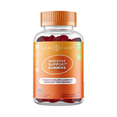 GeriCare berry-flavored prebiotic gummies in a bottle for digestion support.