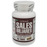 Germa Bile Salts bottle pour aids fat digestion after meals.