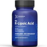 Geronova Research bio-enhanced R-Lipoic Acid bottle front showing premium absorption