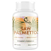 Gesundgeist Saw Palmetto for Women bottle promoting daily hair wellness.