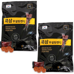 GeumHeuk Black Ginseng Candy packaging highlights premium ginseng and sugar-free benefits
