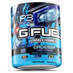 G Fuel Cadenza nutrition facts label highlights antioxidants and vitamins.