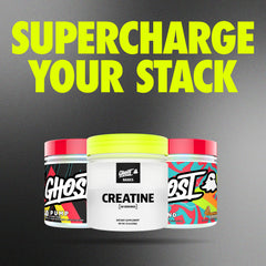 Ghost Basics Creatine powder transparent label clearly showing ingredients and doses.