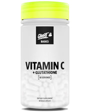 GHOST Basics bottle pour with two-capsule serving for daily immune support