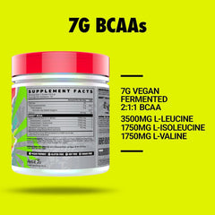 GHOST BCAA powder mixed in a glass for a sugar-free refreshment.