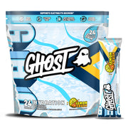 GHOST Hydration Lemon Crush bag front showing electrolyte blend for workouts