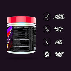Powder dissolves cleanly in water for a smooth pre-workout mix.