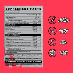 Ghost Legend label close-up reveals transparent ingredient disclosure