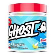 GHOST Legend pre-workout bottle front highlighting energy and focus potential.
