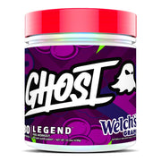 Ghost Legend pre-workout can label showing vegan formula and ingredients