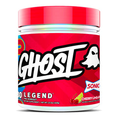 GHOST Legend bottle of pre-workout powder in Cherry Limeade energizing workouts