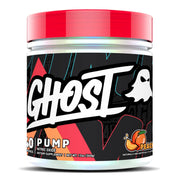 GHOST Pump Peach bottle showcasing stimulant-free pump support