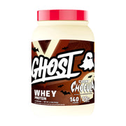 Ghost Whey Count Chocula tub front view highlighting 25g protein per scoop and gluten-free formula