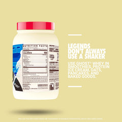 GHOST Whey Oreo cookie pieces inside deliver authentic texture for shakes