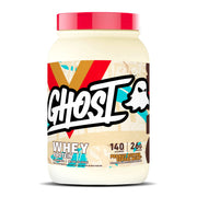 GHOST Whey Peanut Butter Cereal Milk packaging front with transparent label