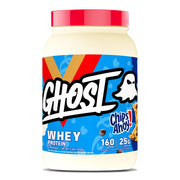 GHOST Whey Chips Ahoy bottle pour for a smooth post-workout shake.